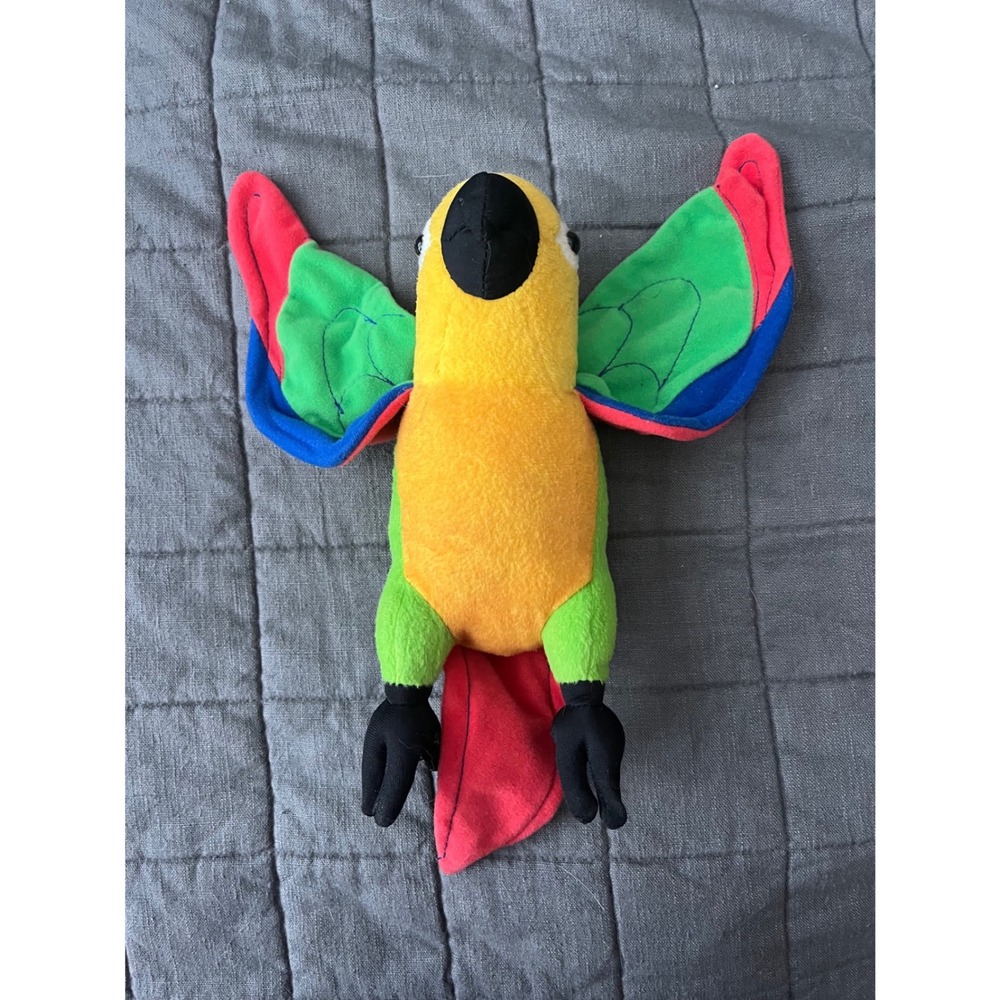 Vintage 1998 DreamWorks Paulie Parrot Plush Equity Toys Movie Promo Stuffed Bird